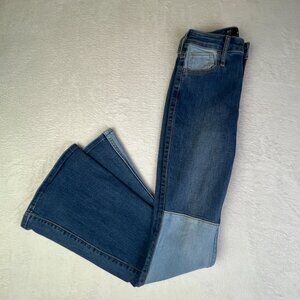 Hollister Jeans Womens 00 Blue High Rise Vintage Flare Patchwork W23 L30 Stretch